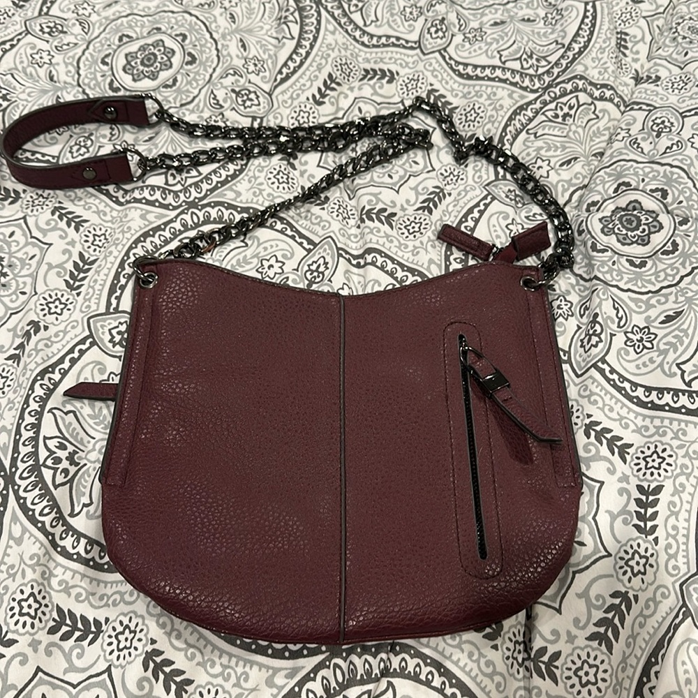 Maroon cross body bag